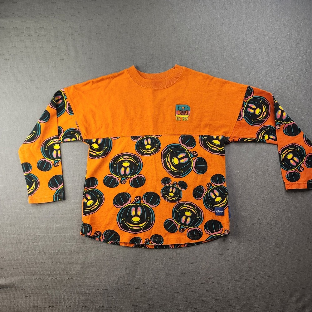 Disney Spirit Jersey Kids Medium 7/8 Halloween Mickey Pumpkin Walt Disney World